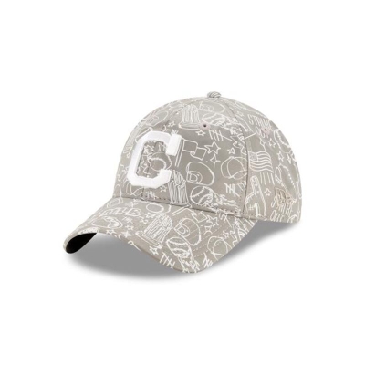 Cleveland Indians Gorra | New Era MLB Reflective 9twenty Adjustable Cap Mexico - Grises